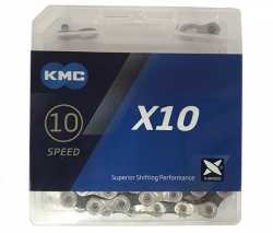 Ланцюг KMC X10 116L SIL-BLK, Срібний - Чорний