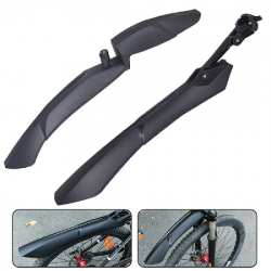Крылья переднее+заднее RBRL-232 быстросъемные 26"-29", широке, черные (Тайвань).