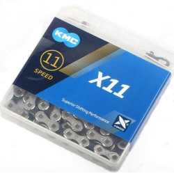 Ланцюг KMC X11 SIL-BLK, 118L, сріблясто чорна